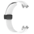 Cinturino di ricambio in silicone per Huawei Band 11 Pro con chiusura pieghevole metallica. - Bianco