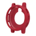 Funda protectora de silicona roja para smartwatch, carcasa protectora hueca semiabierta - Burdeos