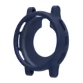 Silicone hollow protective watch case detail shot, dark blue flexible bumper cover, precise cutout. - Dark Blue