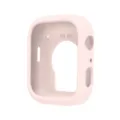 Vista dettagliata custodia protettiva in silicone, cover rosa chiaro, aperture precise, materiale. - Rosa Nebulosa