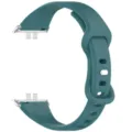 Σκουροπράσινο λουράκι σιλικόνης για smartwatch με μεταλλικό σύνδεσμο και αθλητικό σχεδιασμό. - Πράσινο Πεύκου