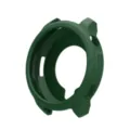 Dark green silicone protective case for smartwatch, durable TPU cover with precise cutouts. - Dark Green