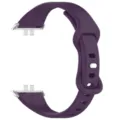 Μωβ λουράκι αντικατάστασης smartwatch σιλικόνης με μεταλλικούς συνδέσμους και ασφαλές κούμπωμα. - Μπορντό