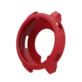 Red silicone protective case for smart watch, shockproof cover replacement accessory. - Burgundy