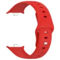 Silikon-Uhrenarmband Detail mit rotem flexiblem Band, Schnellverschluss und sicherem Stift. - Watch GT Armband / Rot