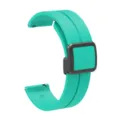 Replacement silicone watch strap 22mm with magnetic folding buckle for smart sports watch. - 22mm Watch Bands / Teal