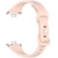Ροζ σιλικόνης λουράκι αντικατάστασης smartwatch με σχεδίαση λεπτής μέσης και μεταλλικούς συνδέσμους. - Ασημί σύνδεσμος και λουράκι Honor Band 2i / Ροζ της Άμμου