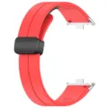 Cinturino di ricambio in silicone magnetico compatibile con Redmi Watch, comodo e resistente. - Rosso