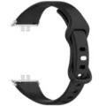 Ανταλλακτικό λουράκι σιλικόνης συμβατό με smartwatch, με ασφαλή μεταλλικό σύνδεσμο για εφαρμογή. - Ασημί σύνδεσμος και λουράκι Honor Band 2i / Μαύρο