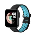 Replacement silicone strap and protective case compatible with Redmi smartwatch, breathable design. - Redmi Watch 1st Generation / Black Blue