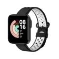 Silicone smartwatch replacement strap breathable dual color black white sports band accessory - Redmi Watch 1st Generation / Black and White
