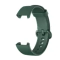 Dark green silicone replacement watch strap, soft and breathable sports band for smart watch. - Army Green