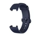 Dark blue silicone smartwatch replacement strap, durable breathable design for sports watch. - Ink Blue