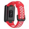Correa de repuesto para Xiaomi Band 7 Pro, pulsera de silicona perforada roja y blanca. - Rojo Blanco