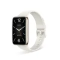 Correa de repuesto de silicona para reloj inteligente con caja de metal y diseño blanco. - Blanco Reposo