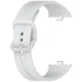 Replacement white silicone watch strap with metal buckle, durable sports smartwatch band accessory. - Coconut Gray