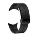 Premium black silicone magnetic folding watch strap replacement accessory 22mm - Google Watch 4 Folding Buckle Straps / Black