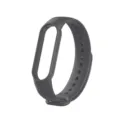 Dunkelgraues Silikon Ersatz Armband kompatibel mit Fitness Tracker Smartwatch Modellen. - Platinstahl-Grau