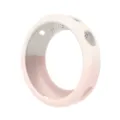 Silicone protective case detail view, dual-tone pink and white, precise cutouts, 41mm. - Starlight Pink