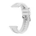 Weisses Silikon Smartwatch Ersatzarmband mit Schnellverschlussstiften und Schnalle. - Standardgröße / Weiß