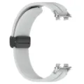 Cinturino di ricambio in silicone con chiusura magnetica pieghevole e connettori per smartband. - Grigio chiaro