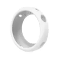 Detailed view of the white silicone watch protective case, anti-drop and shockproof design. - White