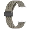 Cinturino di ricambio traspirante in silicone per smartwatch con fibbia magnetica tortora. - Vivo GT connettore argento + cinturino / Grigio siderale