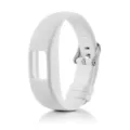 Correa de repuesto de silicona blanca para Garmin Vivofit 4 pulsera inteligente texturizada accesorio - L / Blanco