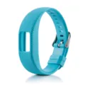 Correa de repuesto de silicona cian texturizada para dispositivo fitness tracker - L / Cerceta