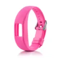 Correa de repuesto de silicona rosa pulsera texturizada accesorio para rastreador de fitness - Rosa