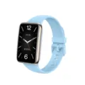 Correa de repuesto de silicona para reloj inteligente fitness, diseño azul claro. - Azul Estirado