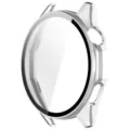 Silver smartwatch protective case with tempered glass screen protector anti-drop durable cover - Silver