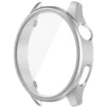 Silver smartwatch protective case with integrated screen protector, durable bumper. - Case and Screen Protector for Xiaomi Watch 5 / Silver