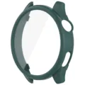 Green smartwatch protective case detail view with integrated tempered glass screen protector. - Case and Screen Protector for Xiaomi Watch 5 / Pine Green