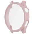 Close-up detail shot of the pink smartwatch protective case with integrated screen protector. - Case and Screen Protector for Xiaomi Watch 5 / Sakura Pink