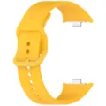 Replacement yellow silicone watch strap detail, flexible material with metal buckle. - Vitality Yellow