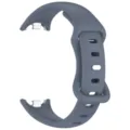 Replacement silicone strap for smart watch band with metal connectors and secure buckle design. - Blue