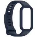 Ersatzarmband und Schutzhülle Detailansicht für Smartwatch, dunkelblaues weiches Silikon. - Tintenblau