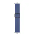 Blue silicone watch strap with magnetic folding buckle replacement for smart watch. - Midnight Blue