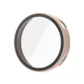 Ronde smartwatch beschermhoes met geïntegreerde gehard glas screenprotector, roze. - Huawei GT6-41 Hoesje en Folie / Kersenbloesem Roze