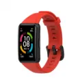 Correa de repuesto de silicona TPU para Huawei Band 6 y 6 Pro, accesorio de muñeca cómodo. - Correas para Huawei Band 6/6 Pro / Rojo