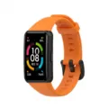 Correa de repuesto de silicona naranja y pulsera de actividad inteligente para deporte. - Naranja