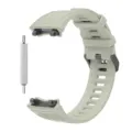 Vervangend siliconen horlogebandje compatibel met smartwatch, duurzaam en comfortabel in gebruik. - Amazfit Rex 3-bandjes / Rotsgrijs