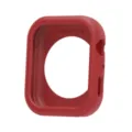 Red silicone protective case detail for smartwatch, flexible anti-fall cover replacement accessory. - Burgundy
