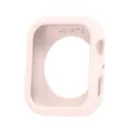 Pink silicone protective case detail shot, durable and anti-drop design for smart watch. - Light Pink
