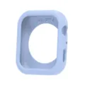 Vista dettagliata della custodia protettiva in silicone, cover flessibile azzurra con ritagli. - Azzurro