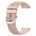 Silicone replacement watch band detail compatible with Garmin sports smartwatches, pink. - Watch Band Width 18mm / Light Pink