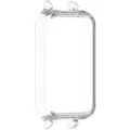Transparent PC protective bumper case detail shot, precise cutouts for 12mm strap compatibility. - Clear White