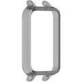 Transparent PC watch protective case detail, durable bumper shell for smart band accessories. - Transparent Black