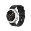 Replacement silicone strap for smart watch, breathable perforated design, comfortable daily wear. - 20mm / Black